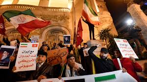 Protests in Tunis Condemn US and Israeli Actions Against Iran